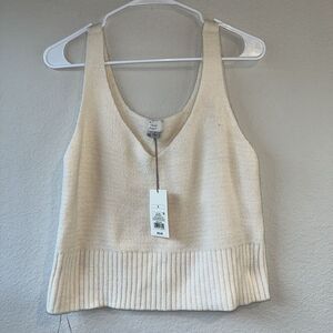A New Day Small Cream Cropped Neck Teddy Top Super Soft